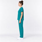 Women's Crew Neck Scrub Set with Contrast Piping | G&P