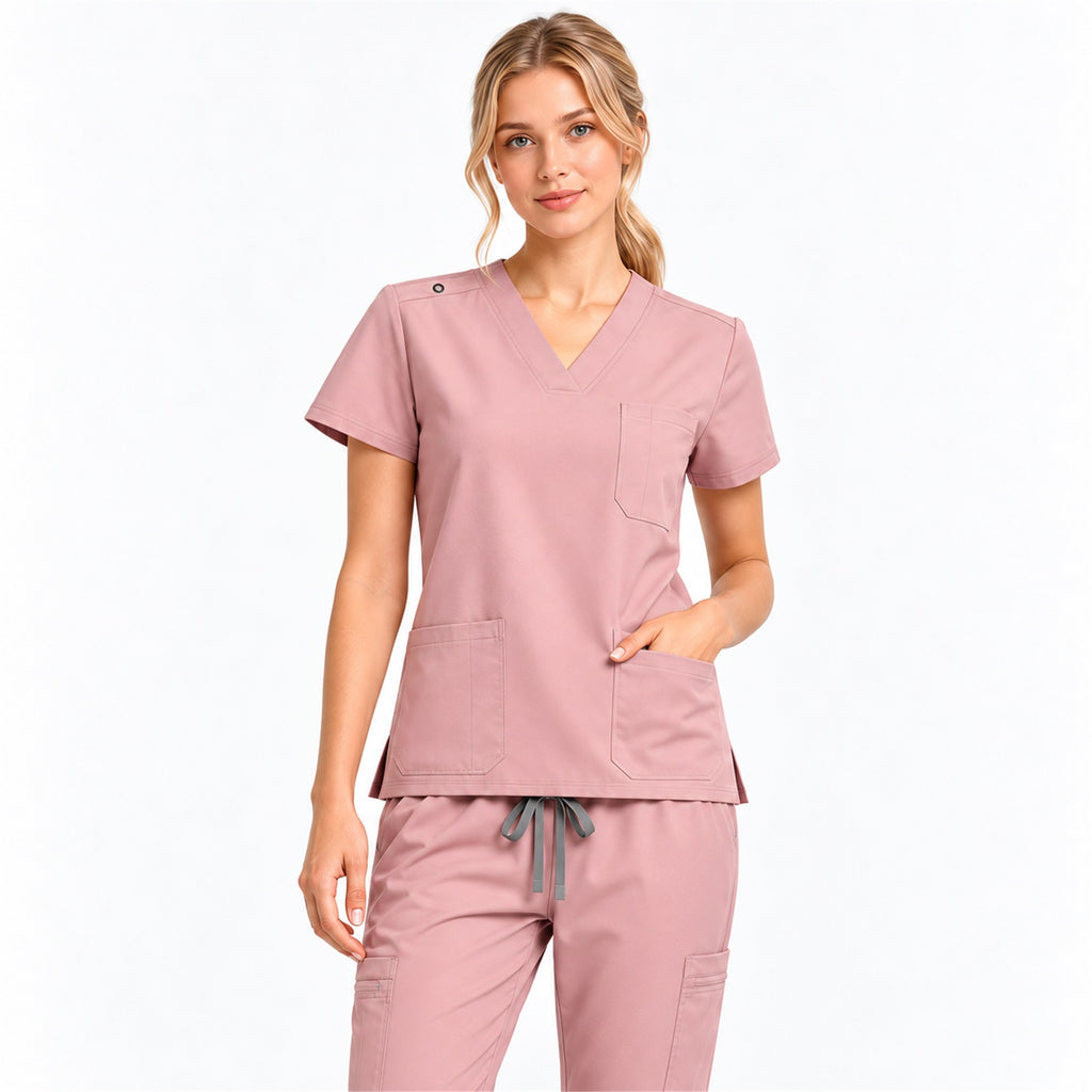 Women's V-Neck Cargo Jogger Scrub Set | G&P